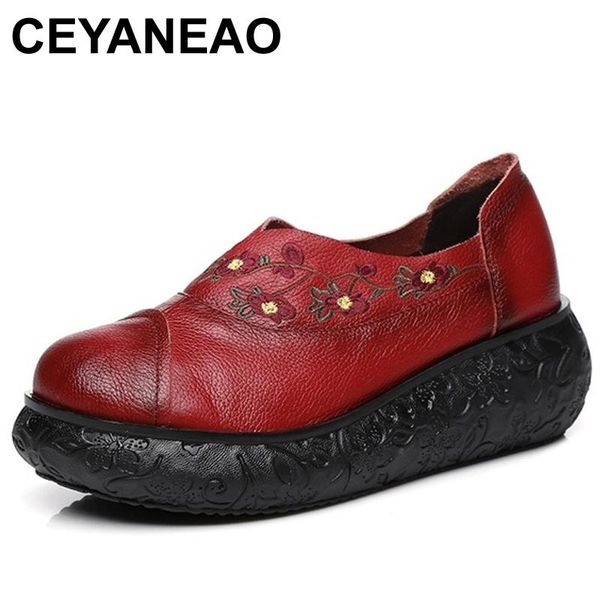 dress shoes ceyaneaowomen autumn genuine leather high heels handmade vintage embroider flower platform wedges woman pumpse1506, Black
dress shoes ceyaneaowomen autumn genuine leather high heels handmade vintage embroider flower platform wedges woman pumpse1506, Black