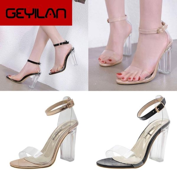 women's summer casual crystal transparent buckle strap fashion high heels shoes wedding chaussure transparente femme sandals, Black
women's summer casual crystal transparent buckle strap fashion high heels shoes wedding chaussure transparente femme sandals, Black