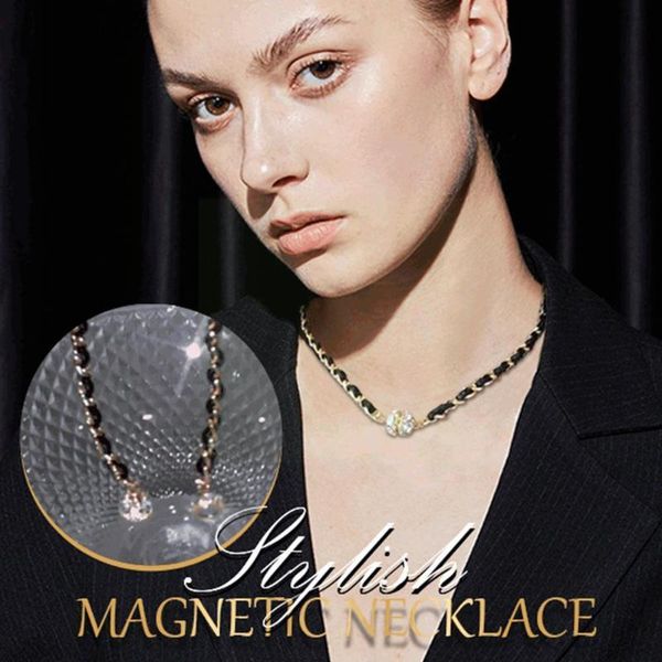 chains magnetic necklace clavicle chain for women fashion woven pu leather vintage punk personality jew f9y2, Silver
chains magnetic necklace clavicle chain for women fashion woven pu leather vintage punk personality jew f9y2, Silver