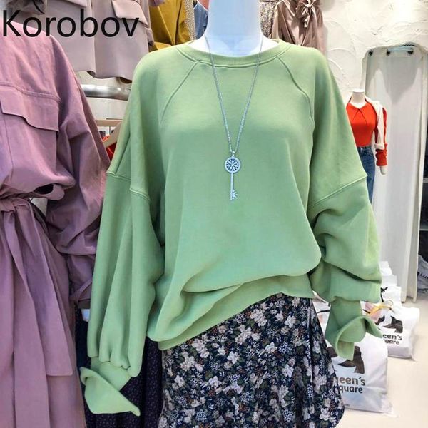 women's hoodies & sweatshirts korobov korea preppy style women vintage o neck long sleeve female autumn chic solid outwear top, Black
women's hoodies & sweatshirts korobov korea preppy style women vintage o neck long sleeve female autumn chic solid outwear top, Black