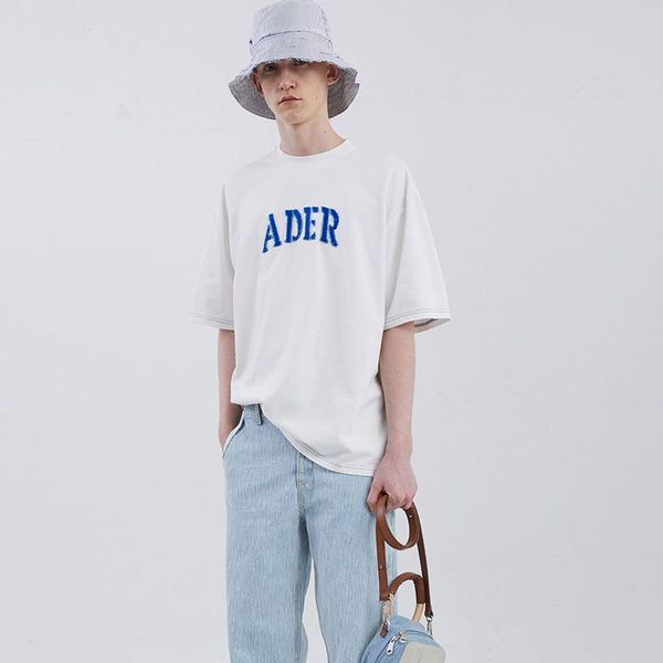 women's t-shirt ader error spring and summer cotton round neck pullover casual couple applique embroidery short-sleeved, White
women's t-shirt ader error spring and summer cotton round neck pullover casual couple applique embroidery short-sleeved, White