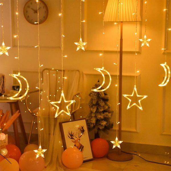 strings 220v moon star led curtain lights 3.5m christmas decoration garland indoor/outdoor fairy string for home party decor
strings 220v moon star led curtain lights 3.5m christmas decoration garland indoor/outdoor fairy string for home party decor