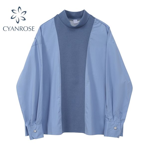 shirt sweatshirt women fashion knit spliced casual oversized long sleeve blouse mujer elegant spring pullover stand neck 210430, White
shirt sweatshirt women fashion knit spliced casual oversized long sleeve blouse mujer elegant spring pullover stand neck 210430, White