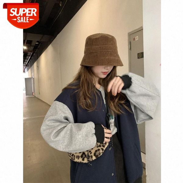 cool and handsome color matching baseball uniform thick quilted korean loose thin button stand collar jacket pocket women #mj4x, Black
cool and handsome color matching baseball uniform thick quilted korean loose thin button stand collar jacket pocket women #mj4x, Black