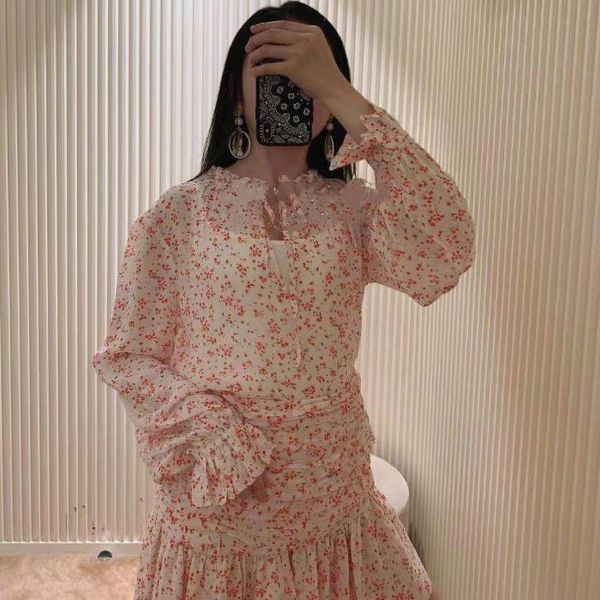 women's blouses & shirts 2021 summer sweet floral round neck tie thin puff sleeve blouse, White
women's blouses & shirts 2021 summer sweet floral round neck tie thin puff sleeve blouse, White