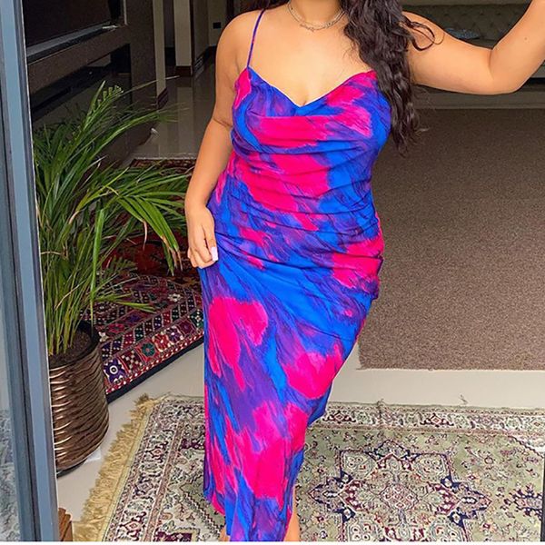 2021 summer print pile collar spaghetti straps sleeveless long dress for women, White;black
2021 summer print pile collar spaghetti straps sleeveless long dress for women, White;black