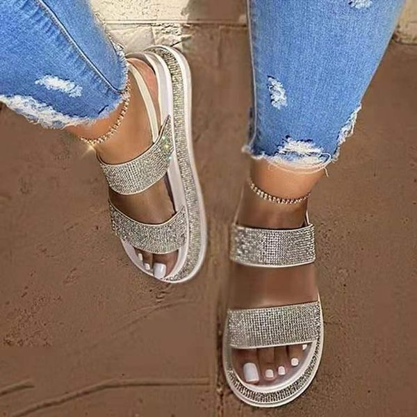 sandals 2021 summer women fashion rhinestone female shoes open toe flats soft thick low heel outdoor beach large size 43, Black
sandals 2021 summer women fashion rhinestone female shoes open toe flats soft thick low heel outdoor beach large size 43, Black