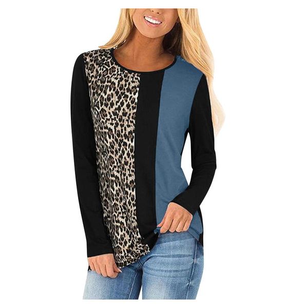 women's blouses & shirts pullover leopard print stitching blouse o-neck long sleeve vintage casual female blusas chemise loose autumn, White
women's blouses & shirts pullover leopard print stitching blouse o-neck long sleeve vintage casual female blusas chemise loose autumn, White