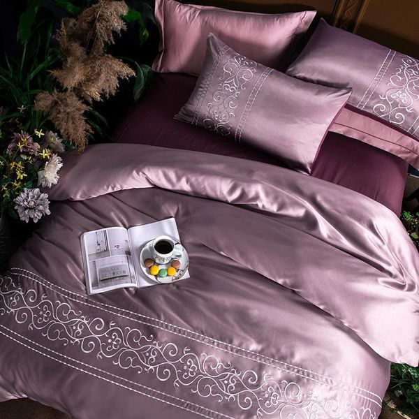 bedding sets purple duvet cover sheet and pillowcase luxury solid color set sv68#
bedding sets purple duvet cover sheet and pillowcase luxury solid color set sv68#