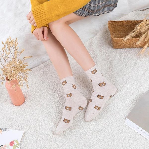 autumn/winter kawaii bear tide cute sokken product lovely happy cartoon personality college style socks women calcetines & hosiery, Black;white
autumn/winter kawaii bear tide cute sokken product lovely happy cartoon personality college style socks women calcetines & hosiery, Black;white