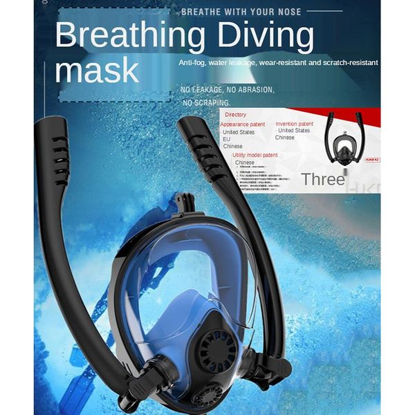 double silicone tube swimming mask full face snorkel anti-fog adults diving dry breathing equipments masks
double silicone tube swimming mask full face snorkel anti-fog adults diving dry breathing equipments masks