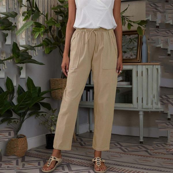 women's pants & capris women summer solid color big pockets elastic waist cotton linen loose ladies casual fashion splice lacing oversi, Black;white
women's pants & capris women summer solid color big pockets elastic waist cotton linen loose ladies casual fashion splice lacing oversi, Black;white