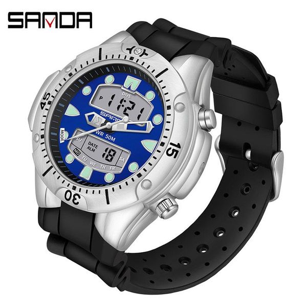 wristwatches sanda casual style men's quartz watch military sports watches luxury 50m waterproof male clock relogio masculino, Slivery;brown
wristwatches sanda casual style men's quartz watch military sports watches luxury 50m waterproof male clock relogio masculino, Slivery;brown