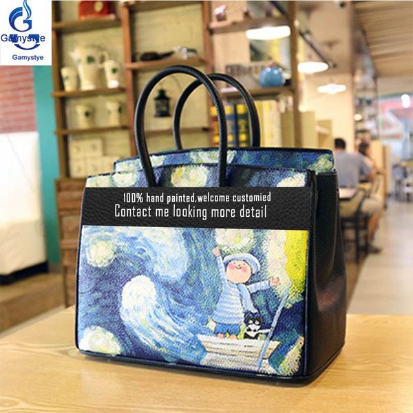 art hand make draw skull star van gogh style black custom h bags genuine leather cowhide handbags hand painted gifts
art hand make draw skull star van gogh style black custom h bags genuine leather cowhide handbags hand painted gifts