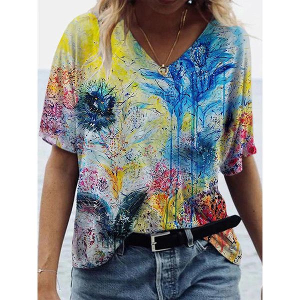 women's 3d rendering style polyester t-shirt oversized loose short-sleeved v-neck t-shirt casual streetwear summer basic t-shirt 5xl, White
women's 3d rendering style polyester t-shirt oversized loose short-sleeved v-neck t-shirt casual streetwear summer basic t-shirt 5xl, White