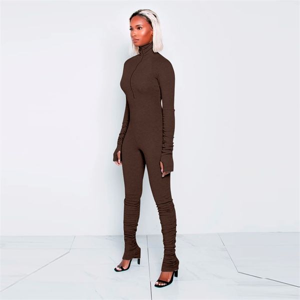 kgfigu arrival womens brown rompers high neck zipper ruched jumpsuit casual long sleeve clubwear clothes, Black;white
kgfigu arrival womens brown rompers high neck zipper ruched jumpsuit casual long sleeve clubwear clothes, Black;white