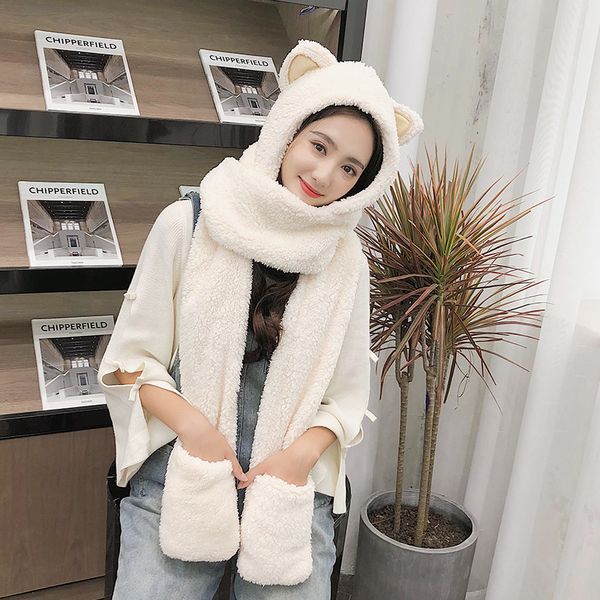 winter hat women double thick hat scarf gloves one three-piece korean version parent-child thickening scarf students, Blue;gray
winter hat women double thick hat scarf gloves one three-piece korean version parent-child thickening scarf students, Blue;gray