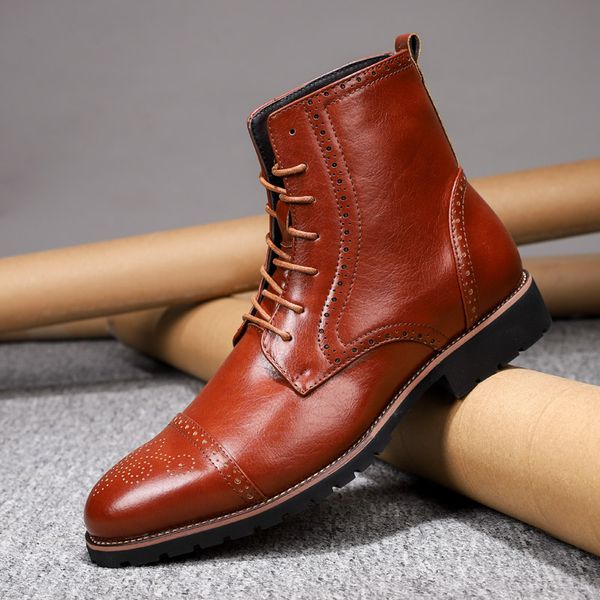 men shoes fashion outdoors spring autumn lace up pu leather simplicity street style round toe sapatos para hombre comfortable brogue martin, Black
men shoes fashion outdoors spring autumn lace up pu leather simplicity street style round toe sapatos para hombre comfortable brogue martin, Black