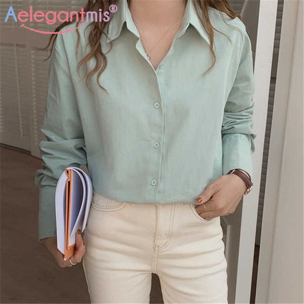 aelegantmis vintage soft solid shirt blouses women casual korean spring long sleeve female blouse button simple business 210607, White
aelegantmis vintage soft solid shirt blouses women casual korean spring long sleeve female blouse button simple business 210607, White