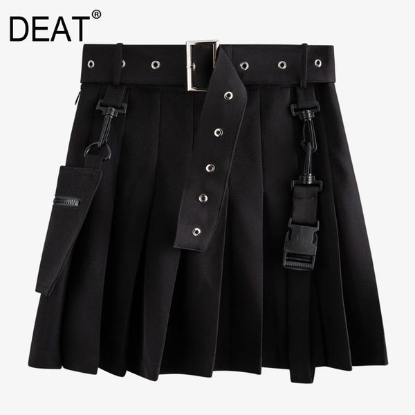 skirts deat 2021 summer fashion streetwear sashes solid slim patchwork loose pocket buckle high waist skirt women sb840, Black
skirts deat 2021 summer fashion streetwear sashes solid slim patchwork loose pocket buckle high waist skirt women sb840, Black