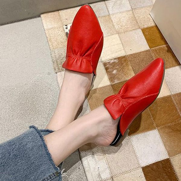 women's slippers pu leather ladies shoes waterproof low heels fashion female slip on footwear pleated outdoor 2021 woman comfort, Black
women's slippers pu leather ladies shoes waterproof low heels fashion female slip on footwear pleated outdoor 2021 woman comfort, Black