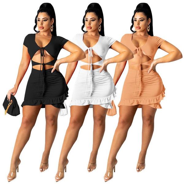 casual dresses european and american women's summer fashion solid color lace crumpled tether dress nightclub, Black;gray
casual dresses european and american women's summer fashion solid color lace crumpled tether dress nightclub, Black;gray