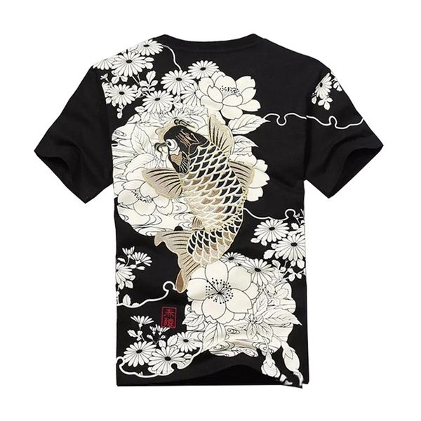 arrival hip hop knitted tshirt homme t shirt men goods embroidery with short carp tattoo o-neck cotton casual 210706, White;black
arrival hip hop knitted tshirt homme t shirt men goods embroidery with short carp tattoo o-neck cotton casual 210706, White;black
