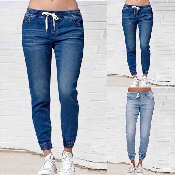 women jeans fashion solid color loose leisure elasticity rubber band waist lace-up jeans ladies denim pant, Black;white
women jeans fashion solid color loose leisure elasticity rubber band waist lace-up jeans ladies denim pant, Black;white