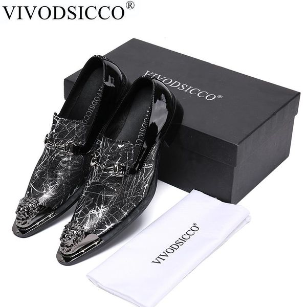 dress shoes vivodsicco italian fashion business men genuine leather pointed toe wedding formal metal toes office, Black
dress shoes vivodsicco italian fashion business men genuine leather pointed toe wedding formal metal toes office, Black