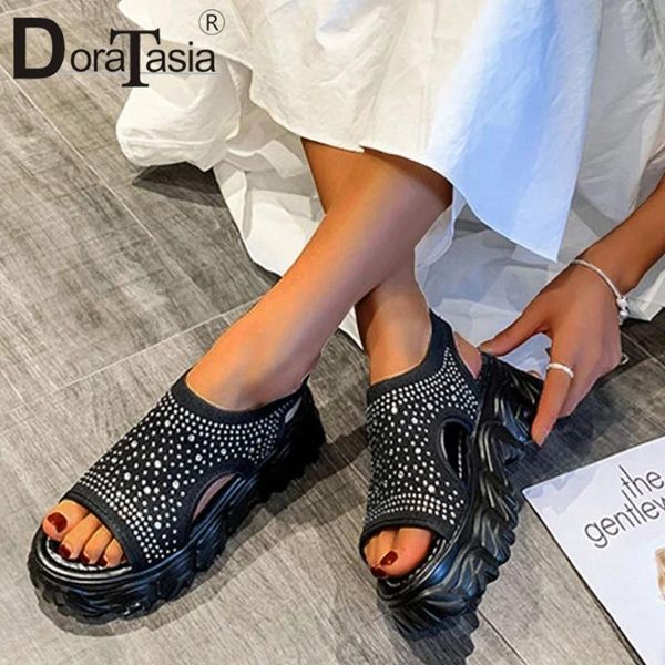 female fashion open toe platform sandals wedges women slip on casual daily office shoes woman, Black
female fashion open toe platform sandals wedges women slip on casual daily office shoes woman, Black