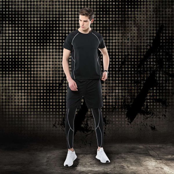 fitness men's three tracksuits piece quick dry sports fashion leisure running training suit, Gray
fitness men's three tracksuits piece quick dry sports fashion leisure running training suit, Gray