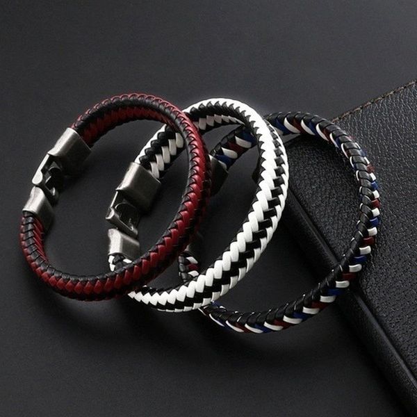 bangle classic fashion handmade colorful leather braided bracelet, exquisite jewelry gift, Black
bangle classic fashion handmade colorful leather braided bracelet, exquisite jewelry gift, Black