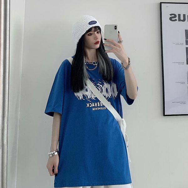 women's t-shirt summer hip-hop shirt fried street short-sleeved japanese cool style dark women letter female ins y2k, White
women's t-shirt summer hip-hop shirt fried street short-sleeved japanese cool style dark women letter female ins y2k, White