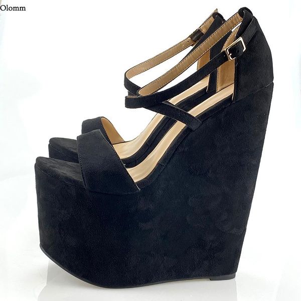 sandals olomm handmade women summer super high wedges heel open toe black beige orange party shoes us size 5-13
sandals olomm handmade women summer super high wedges heel open toe black beige orange party shoes us size 5-13