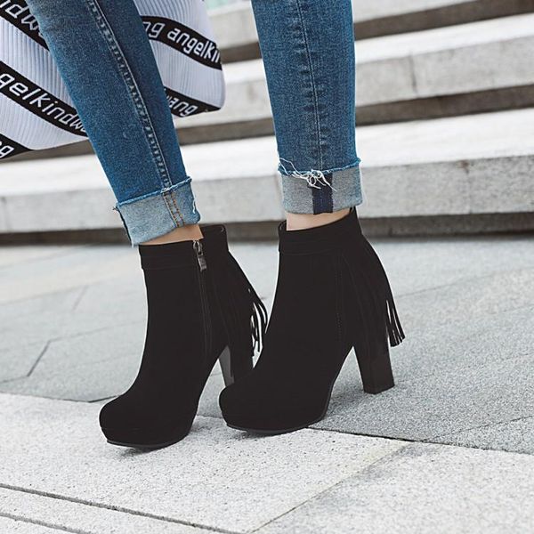 boots big size 9 10 11 12 women shoes ankle for ladies woman winter thick bottom fringed side zipper, Black
boots big size 9 10 11 12 women shoes ankle for ladies woman winter thick bottom fringed side zipper, Black