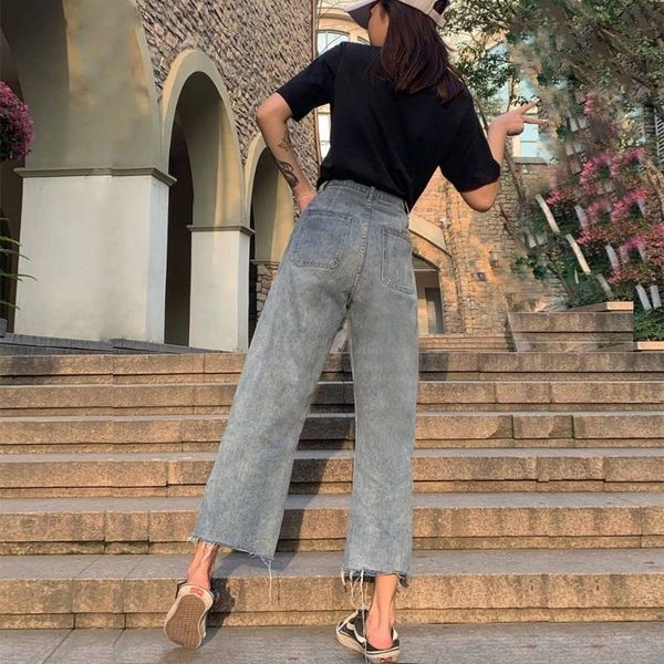 women's jeans woman pants summer high waist loose cec straight-leg cropped pantalones vaqueros mujer, Blue
women's jeans woman pants summer high waist loose cec straight-leg cropped pantalones vaqueros mujer, Blue