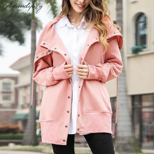 women's jackets pink buttons casual hooded coat women autumn winter jacket overcoat female ladies outwear plush warm streetwear clothes, Black;brown
women's jackets pink buttons casual hooded coat women autumn winter jacket overcoat female ladies outwear plush warm streetwear clothes, Black;brown