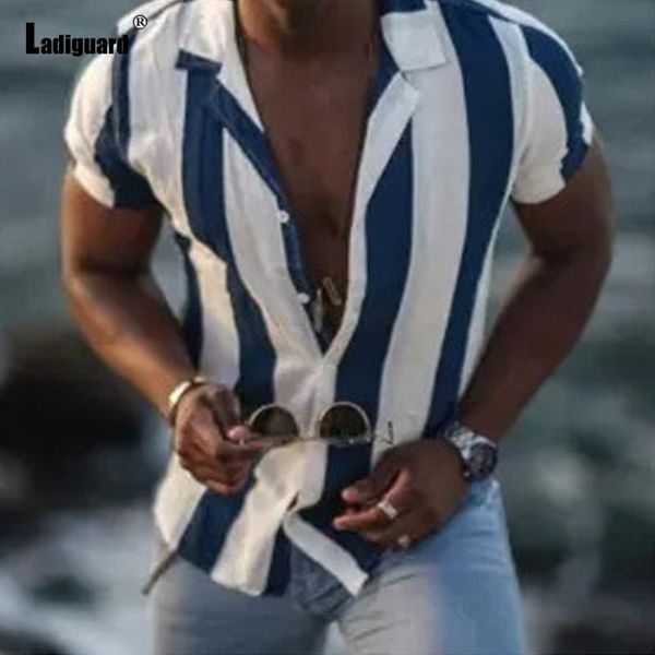 men's casual shirts plus size 3xl men fashion stripes beach shirt skinny blouse mens clothing 2021 single breasted male streetwear, White;black
men's casual shirts plus size 3xl men fashion stripes beach shirt skinny blouse mens clothing 2021 single breasted male streetwear, White;black