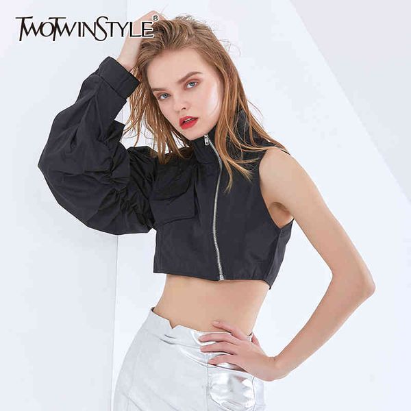 streetwear patchwork zipper jacket for women lapel lantern sleeve asymmetrical casual short jackets female fashion 210428, Black;brown
streetwear patchwork zipper jacket for women lapel lantern sleeve asymmetrical casual short jackets female fashion 210428, Black;brown