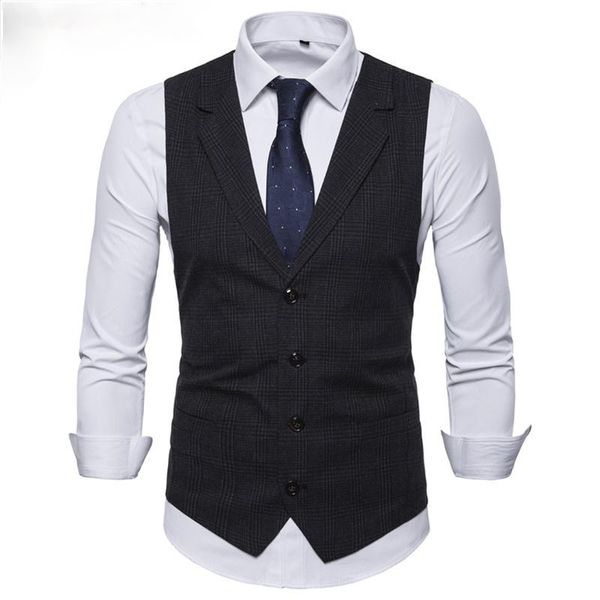 men's vests mens suit vest fashion slim fit thin plaid men waistcoat business man england style male leisure suits, Black;white
men's vests mens suit vest fashion slim fit thin plaid men waistcoat business man england style male leisure suits, Black;white