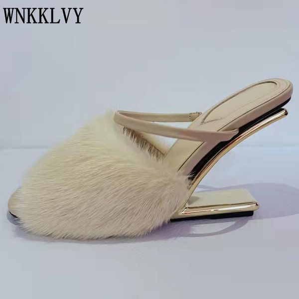 sandals runway furry women genuine leather narrow band fashion peep toe high heels slippers summer party dress shoes, Black
sandals runway furry women genuine leather narrow band fashion peep toe high heels slippers summer party dress shoes, Black