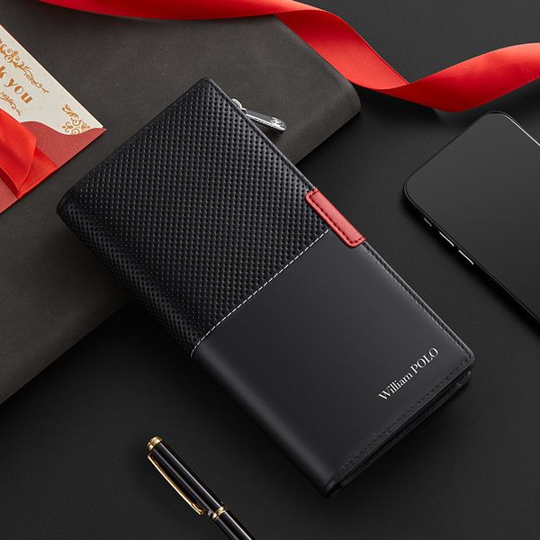 classic wallets brand genuine leather mobile phone bag high grade purse multi function card holder coin zipper men's long handbag, Red;black
classic wallets brand genuine leather mobile phone bag high grade purse multi function card holder coin zipper men's long handbag, Red;black