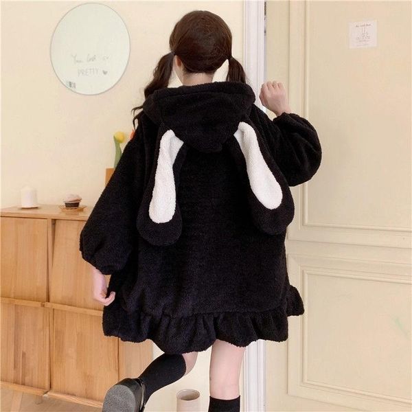 women's jackets japanese style ears hoodies autumn winter women solid zip-up long lantern sleeve harajuku warm baggy outwear, Black;brown
women's jackets japanese style ears hoodies autumn winter women solid zip-up long lantern sleeve harajuku warm baggy outwear, Black;brown