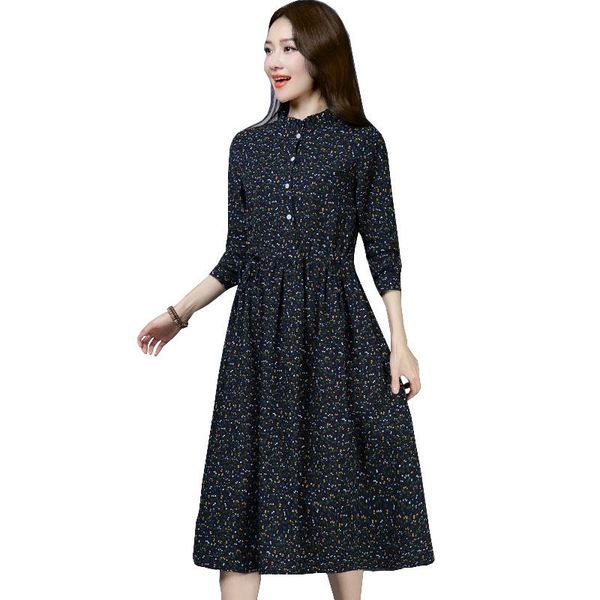 casual dresses 2021 spring autumn women loose slim floral cotton linen clothing lady elegant printed dress fashion street g399, Black;gray
casual dresses 2021 spring autumn women loose slim floral cotton linen clothing lady elegant printed dress fashion street g399, Black;gray