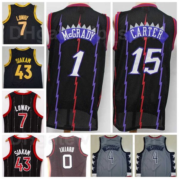 basketball russell westbrook jersey 4 damian lillard 0 kyle lowry 7 pascal siakam 43 tracy mcgrady 1 vince carter 15 city earned edition, Black
basketball russell westbrook jersey 4 damian lillard 0 kyle lowry 7 pascal siakam 43 tracy mcgrady 1 vince carter 15 city earned edition, Black