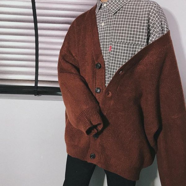 men's sweaters autumn winter cardigan sweater men warm fashion v-neck coat loose long-sleeved jacket mens jumper clothes, White;black
men's sweaters autumn winter cardigan sweater men warm fashion v-neck coat loose long-sleeved jacket mens jumper clothes, White;black