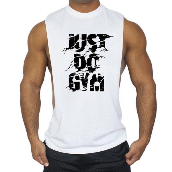 men' tank just do gym clothes sports training hurdles sleeveless t-shirt cotton loose and breathable big split vest, White;black
men' tank just do gym clothes sports training hurdles sleeveless t-shirt cotton loose and breathable big split vest, White;black