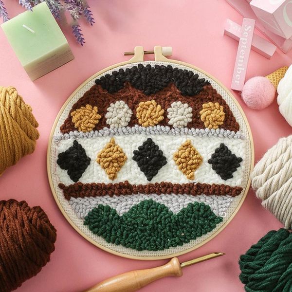 20cm diy hook kit handmade embroidery knitted fabric with hole needles frame home decor other arts and crafts
20cm diy hook kit handmade embroidery knitted fabric with hole needles frame home decor other arts and crafts