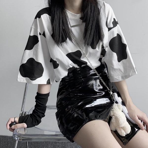 women's t-shirt woman tshirts plus size graphic t shirts women cow print oversized loose short sleeve streetwear mujer, White
women's t-shirt woman tshirts plus size graphic t shirts women cow print oversized loose short sleeve streetwear mujer, White