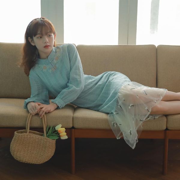 casual dresses restoring ancient ways will fall of french modified niche qipao dress price, Black;gray
casual dresses restoring ancient ways will fall of french modified niche qipao dress price, Black;gray
